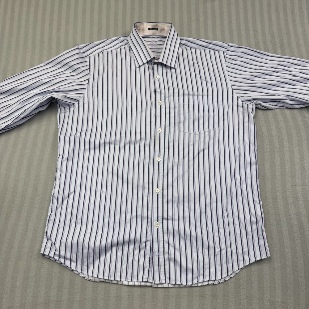 Bugatchi Uomo‎ Classic Fit Shirt Men XXL Striped Multicolor 100% Cotton